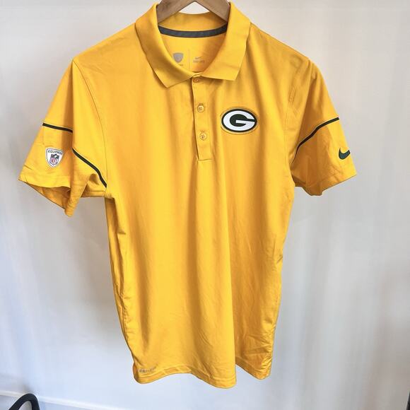 Nike Dri-Fit NFL Green Bay Packers Performance‎ Polo Shirt Men's Small - Picture 1 of 8
